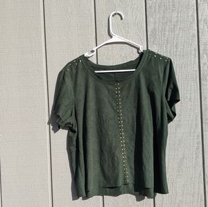 Dark Green Velvet Shirt
